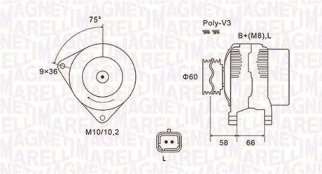 Alternator MAGNETI MARELLI 063731637010 (фото 1)