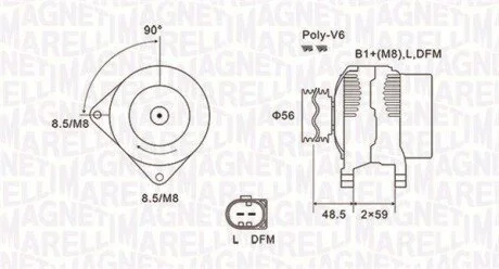 ALTERNATOR AUDI/VW/SEAT/SKODA TDI/SDI SZT MAGNETI MARELLI 063731644010