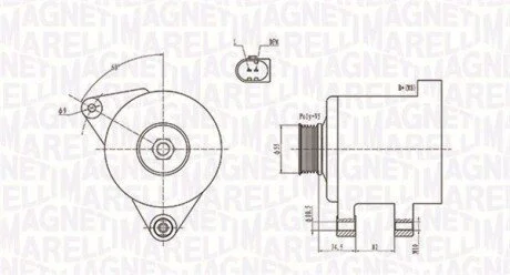 ALTERNATOR 12V AUDI A4/A6/SKODA SUPERB/VW PASSAT 1.8/2.0 T 98 -> SZT MAGNETI MARELLI 063731664010