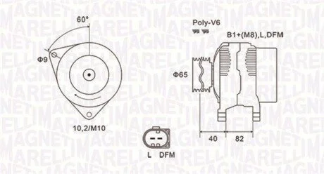 Alternator AUDI/SEAT/SKODA/VW 2.5TDI 140A MAGNETI MARELLI 063731746010
