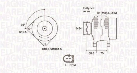 Генератор MAGNETI MARELLI 063731757010