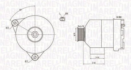 Alternator MAGNETI MARELLI 063731872010 (фото 1)