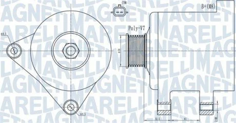 Автозапчастина MAGNETI MARELLI 063731918010