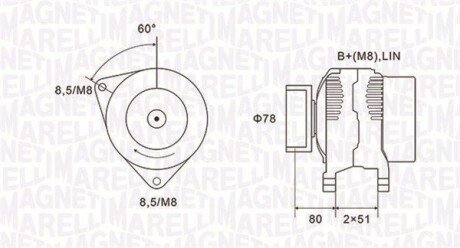 Alternator MAGNETI MARELLI 063731919010