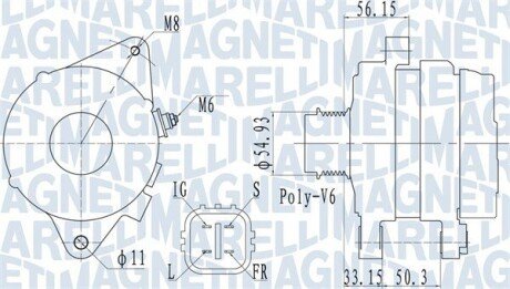 ALTERNATOR TOYOTA MAGNETI MARELLI 063732027010