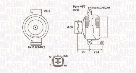 Alternator MAGNETI MARELLI 063732029010 (фото 1)