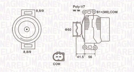 ALTERNATOR DB MAGNETI MARELLI 063732108010