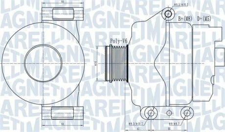 Генератор MAGNETI MARELLI 063732132010