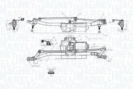 Silnik wycieraczek MAGNETI MARELLI 064352403010