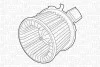 Электродвигатель, вентиляция салона MAGNETI MARELLI 069401321010 (фото 1)