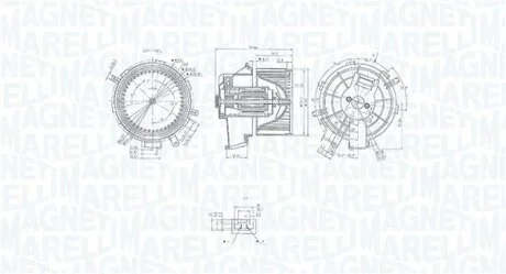 Вентилятор салону CITROEN JUMPER II, FIAT DUCATO, PEUGEOT BOXER 2.0D-3.0D 04.06- MAGNETI MARELLI 069412236010