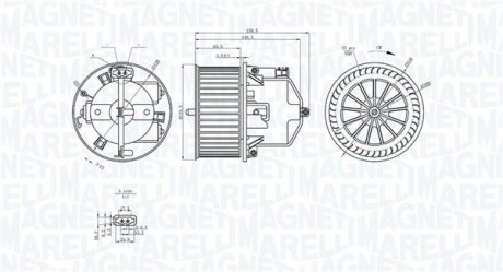 Моторчик пічки Land Rover Freelander 06-14/Range Rover Evoque 11-19 MAGNETI MARELLI 069412352010