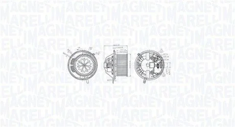 Elektrowentylator nagrzewnicy BMW 3 (E90) 320 d MAGNETI MARELLI 069412760010