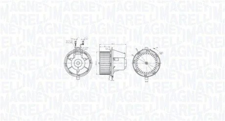 Elektrowentylator nagrzewnicy VW GOLF II 1.3 Cat MAGNETI MARELLI 069412770010