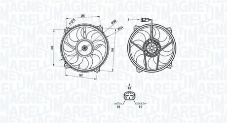Fan, engine cooling MAGNETI MARELLI 069422708010 (фото 1)