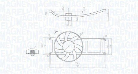 Fan, radiator MAGNETI MARELLI 069422715010