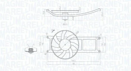 Fan, radiator MAGNETI MARELLI 069422715010