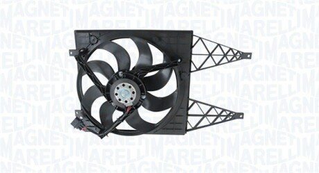 Вентилятор радіатора Skoda Rapid/Fabia 99- (з дифузором) MAGNETI MARELLI 069422723010