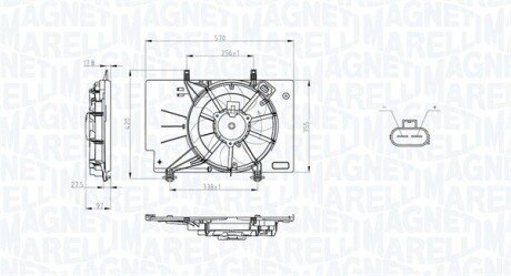 Fan, radiator MAGNETI MARELLI 069422734010