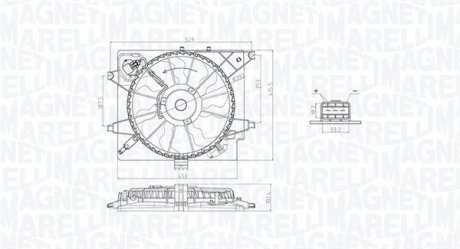 Вентилятор радиатора MAGNETI MARELLI 069422789010 (фото 1)