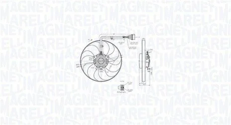 Elektrowentylator chłodnicy SKODA FABIA I 1.4 16V MAGNETI MARELLI 069422847010