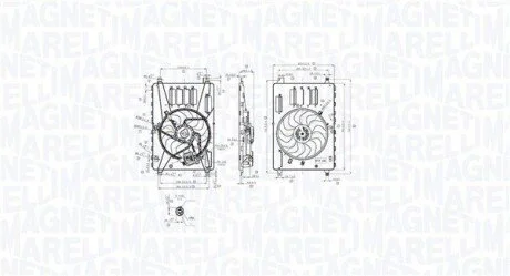 FORD Вентилятор радіатора GALAXY II 2.0 TDCi 10-, VOLVO MAGNETI MARELLI 069422857010