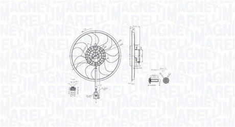 Elektrowentylator chłodnicy VW TRANSPORTER IV TDI MAGNETI MARELLI 069422889010