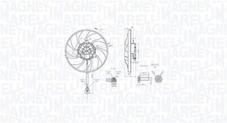 Elektrowentylator chłodnicy VW TRANSPORTER V 2.5 D MAGNETI MARELLI 069422890010 (фото 1)