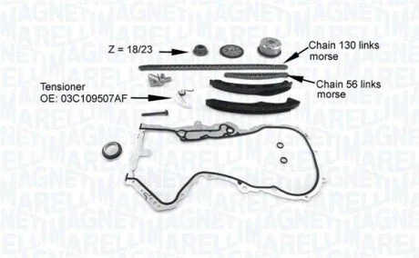 ZESTAW ROZRZ. VW PASSAT B7 1.4 12- MAGNETI MARELLI 341500001200 (фото 1)