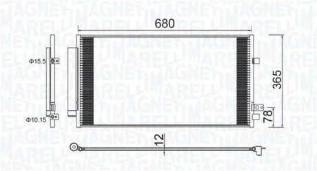 Condenser MAGNETI MARELLI 350203173000