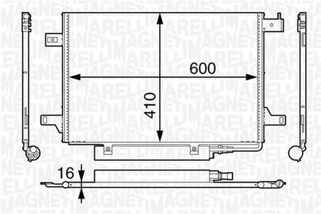 Радиатор кондиционера MAGNETI MARELLI 350203606000 (фото 1)