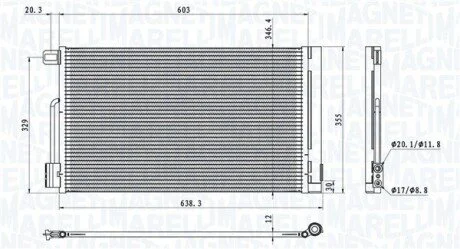 Радіатор кондиціонера MAGNETI MARELLI 350203611000