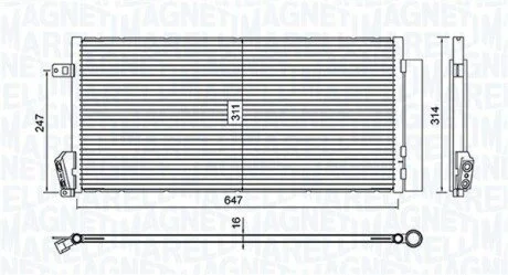 Радіатор кондиціонера MAGNETI MARELLI 350203619000