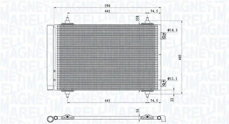 Радіатор кондиціонера MAGNETI MARELLI 350203710000