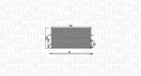 Condenser, air conditioning MAGNETI MARELLI 350203740000