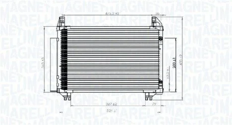 Condenser, air conditioning MAGNETI MARELLI 350203741000