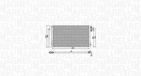 Радиатор кондиционера BMW 3 (E90/E91)/X1 (E84)/1.6-3.0D 04-16 (N47/N57/N55) MAGNETI MARELLI 350203752000