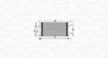 Skraplacz FIAT/CITROEN DUCATO, JUMPER MAGNETI MARELLI 350203761000