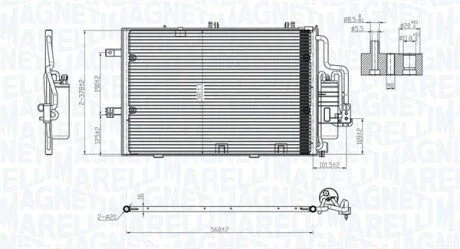 Condenser, air conditioning MAGNETI MARELLI 350203770000 (фото 1)