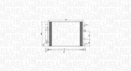 Skraplacz FORD C-MAX II (DXA/CB7/DXA/CEU) MAGNETI MARELLI 350203773000