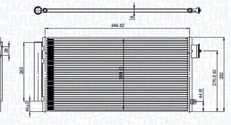 Skraplacz FIAT 500L (351/352)0.9 (199LYC1B), TIPO MAGNETI MARELLI 350203791000 (фото 1)