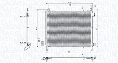 Skraplacz NISSAN MICRA IV (K13)1.2 MAGNETI MARELLI 350203793000