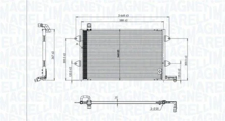Skraplacz VW GOLF III MAGNETI MARELLI 350203840000