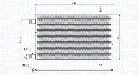 Skraplacz MERCEDES/RENAULT CITAN (415)108 CDI, KANGOO MAGNETI MARELLI 350203860000