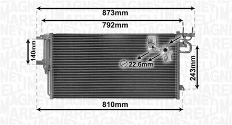 Skraplacz FORD C-MAX II (DXA/CB7/DXA/CEU)1.5 EcoBoost MAGNETI MARELLI 350203868000 (фото 1)