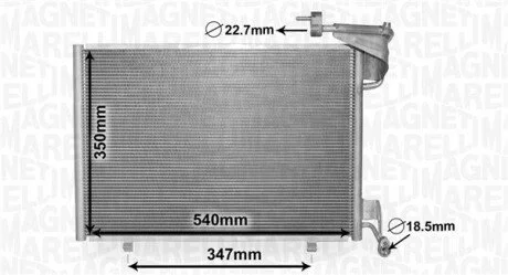 Skraplacz FORD B-MAX FIESTA 1.0 EcoBoost 12- MAGNETI MARELLI 350203870000