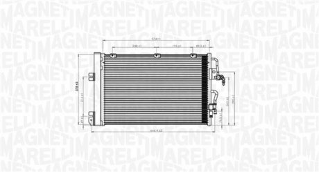 Skraplacz MITSUBISHI OUTLANDER I (CUW)2.0 (CU2W) MAGNETI MARELLI 350203900000