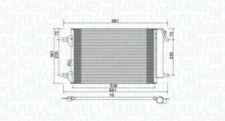Skraplacz FORD GALAXY (WGR), VW SHARAN -10 MAGNETI MARELLI 350203910000