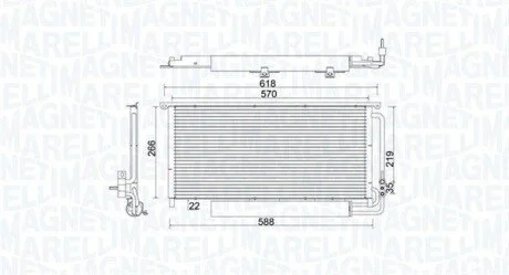 Condenser, air conditioning MAGNETI MARELLI 350203922000 (фото 1)