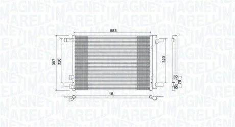 Радиатор кондиционера MAGNETI MARELLI 350203964000